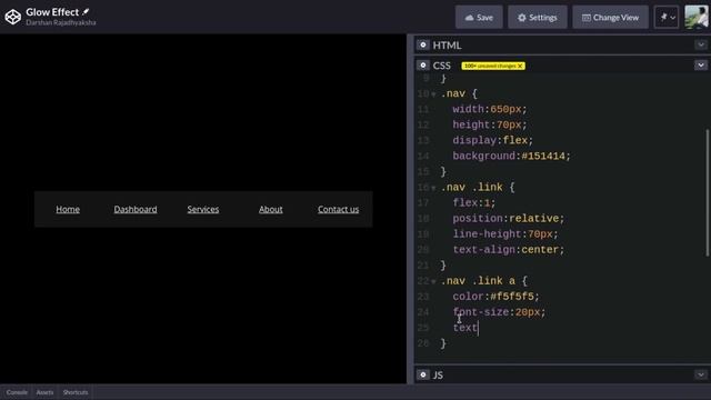 How to Create Navigation Menu with Glow Effect using HTML & CSS смотреть онлайн