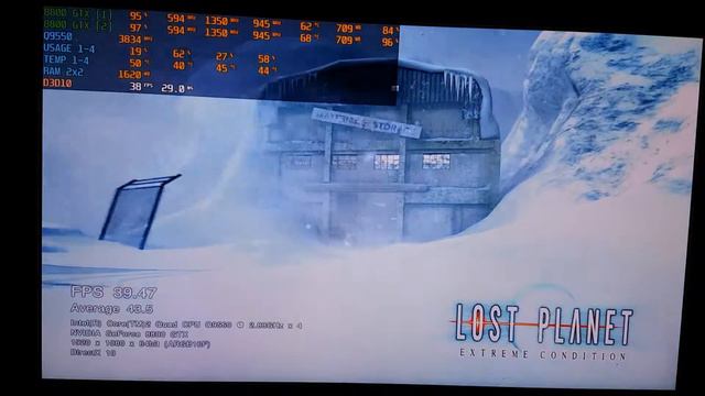 Lost Planet DX10 Benchmark - Q9550 3.83Ghz & 8800 GTX SLI смотреть онлайн
