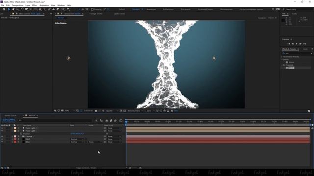 Создание симуляции, эффекта воды и жидкости в after effects смотреть онлайн