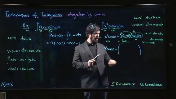 Techniques of Integration - Integration by Parts: 03. Two Step Example
