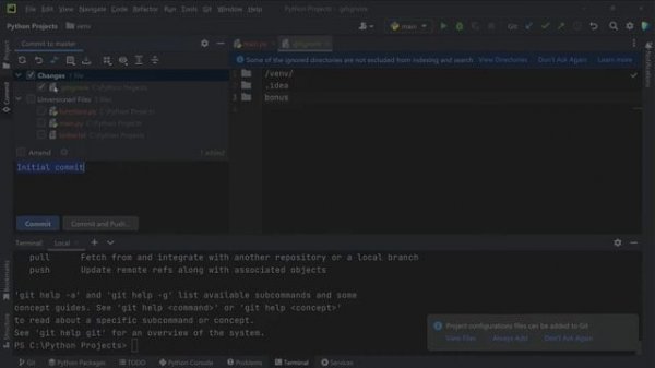 How to use Git in PyCharm #installation #commit #checkout #reset