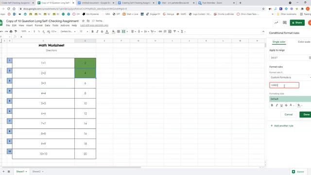 Self-checking Assignments Using Google Sheets смотреть онлайн