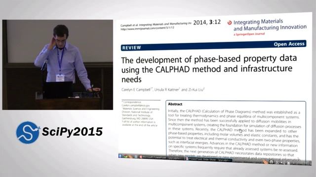 pycalphad Computational Thermodynamics in Python | SciPy 2015 | Richard Otis смотреть онлайн