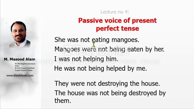 Passive Voice of Past Continuous Tense-Learn from Masood Alam смотреть онлайн