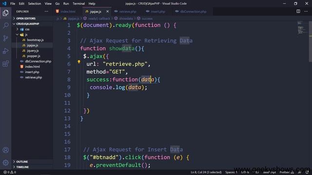 CRUD using Ajax jQuery and PHP (Hindi) смотреть онлайн
