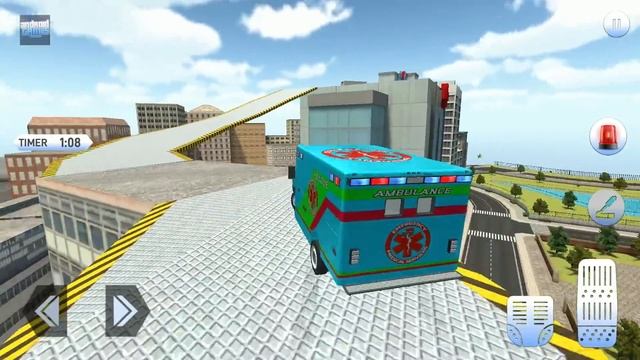 Roof Jumping Ambulance Simulator #13 - First Aid VAN Driver - Android Gameplay смотреть онлайн