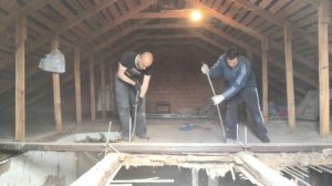 Демонтаж потолка | Демонтаж деревянного перекрытия | Второй свет