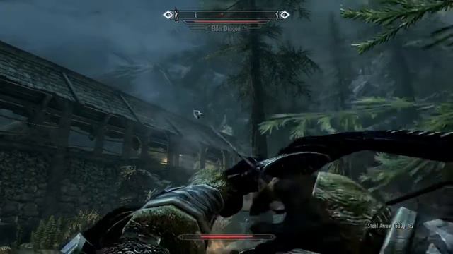 Skyrim - Thief (not me), Vampire and Elder Dragon in Riverwood смотреть онлайн