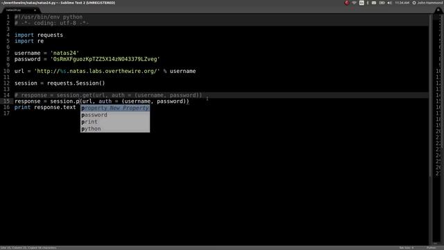 PHP strcmp Abuse: Python Web Hacking | Natas: OverTheWire (Level 24) смотреть онлайн