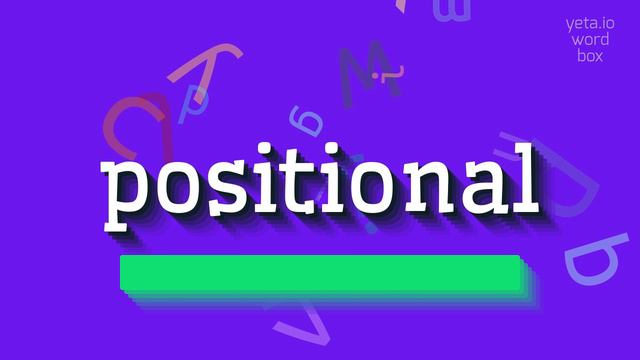 HOW TO PRONOUNCE POSITIONAL? #positional смотреть онлайн