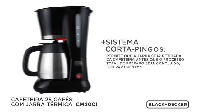 Cafeteira 26 Cafés com Jarra Térmica BLACK+DECKER CM200I смотреть онлайн