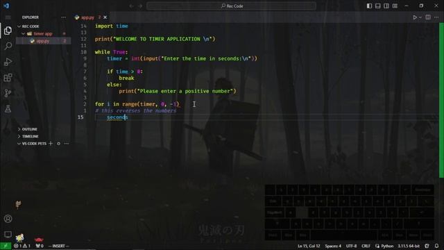 ASMR Programming -Timer app - ?️Rain Sound - No Talking - Relaxing - Python Beginner project смотреть онлайн