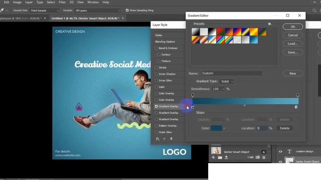 Social Media Post Design on Photoshop 2020 смотреть онлайн