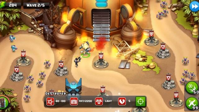 Alien Creeps TD - Destroyer vs All Max Heroes смотреть онлайн