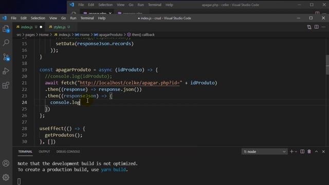 CRUD - Como criar o apagar com React e como criar a API com PHP смотреть онлайн