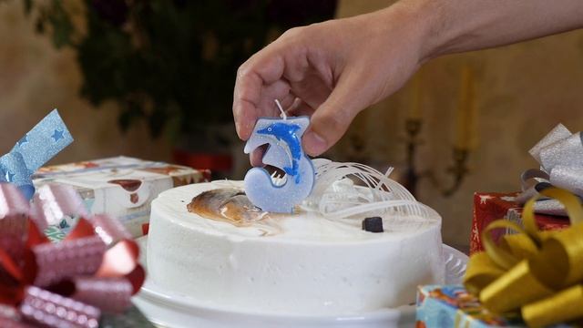 Свечи цифры для торта (Синие) смотреть онлайн