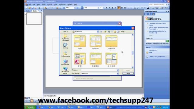 Picture background In Microsoft Power Point 2003 смотреть онлайн