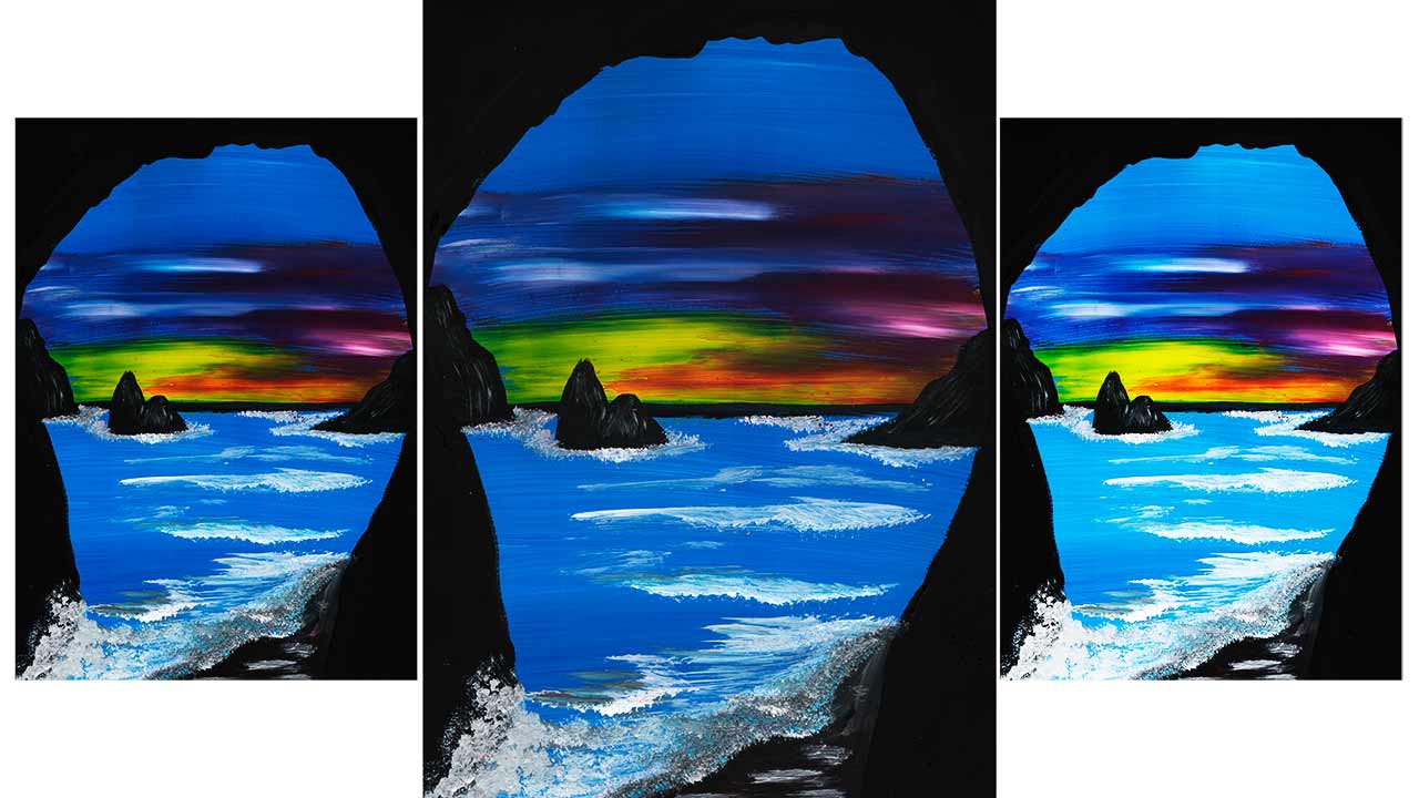 Как нарисовать море легко. Рисуем морской пейзаж легко. Правополушарное рисование. смотреть онлайн