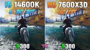 Ryzen 5 7600X3D - Core i5 14600K | RTX 4090 | 10 игр | 1080p