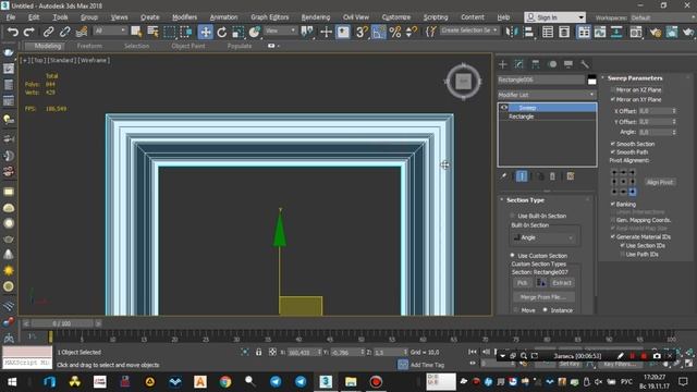 007 Зеркалирование Модификаторы Выдавить, выдавить по траектории и симметрия смотреть онлайн
