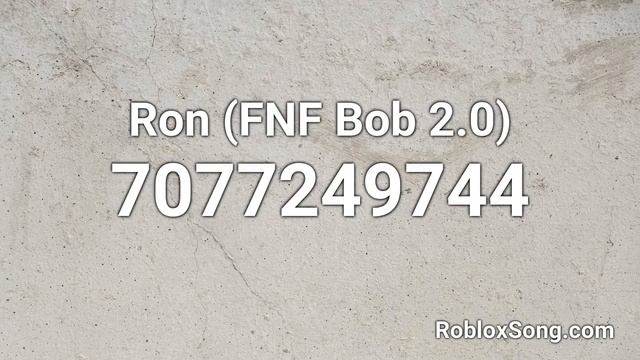Ron (FNF Bob 2.0) Roblox ID - Roblox Music Code смотреть онлайн