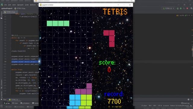 TETRIS on Python. ТЕТРИС на Питоне. смотреть онлайн