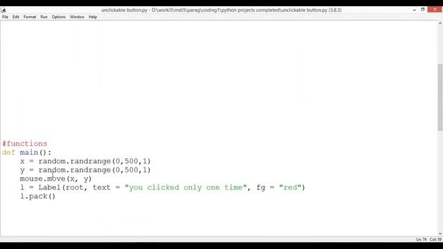 Unclickable Button|Let's Python|#2 смотреть онлайн