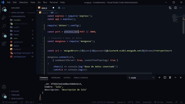 Curso de Node.js [ #11 Variables de Entorno - dotenv] смотреть онлайн