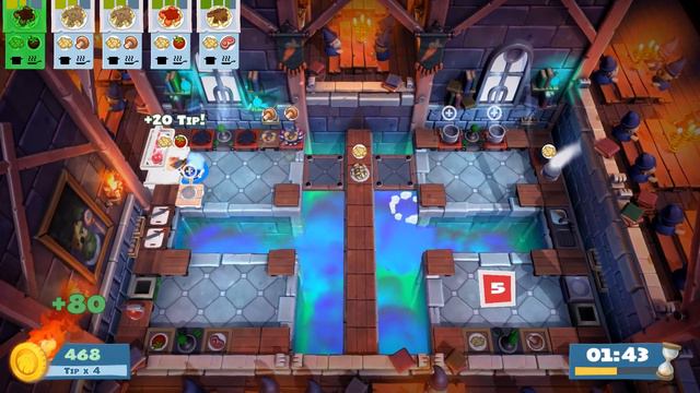 Overcooked 2. Level 5-5. 4 stars. 2 player Co-op смотреть онлайн