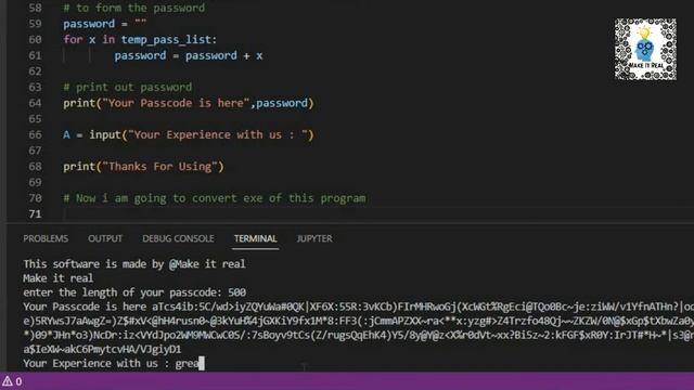 Password Generator With python. смотреть онлайн