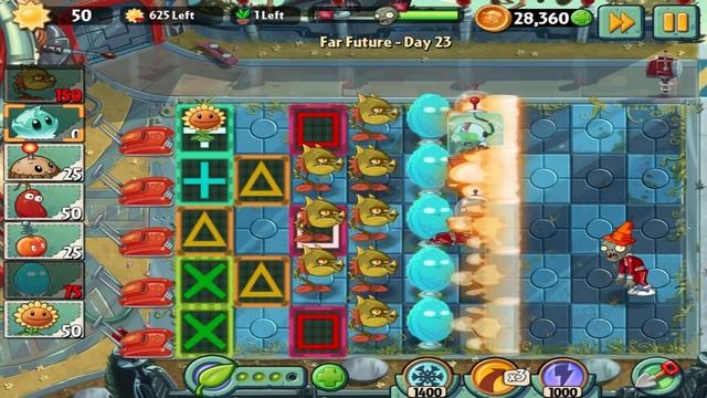 Plants vs Zombies 2: Far Future Day 23 Walkthrough смотреть онлайн