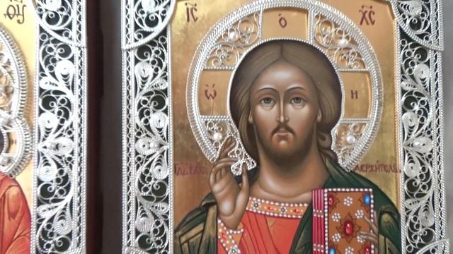 Венчальная пара со сканью. 21х17см смотреть онлайн