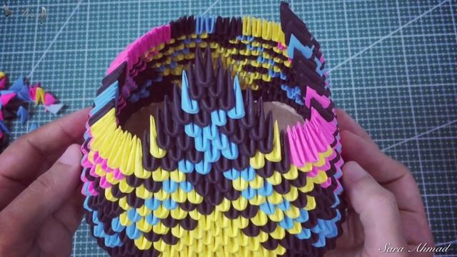 How to make 3d origami box 44