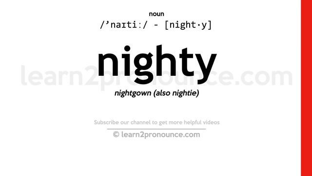 Pronunciation of Nighty | Definition of Nighty смотреть онлайн
