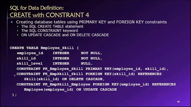 Topic 03, Part 03 - Creating Primary Keys and Foreign Keys using SQL смотреть онлайн