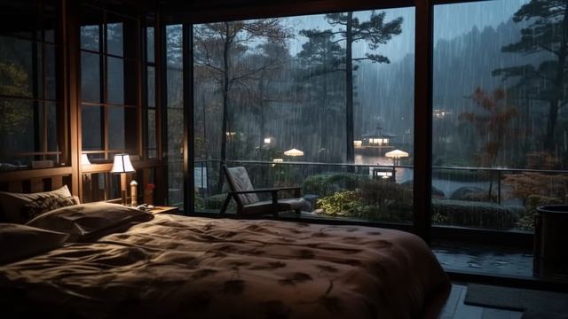 【No Mid Ads】 Fall Asleep With The Soothing Sounds of Rain Falling Outside the Window ? смотреть онлайн