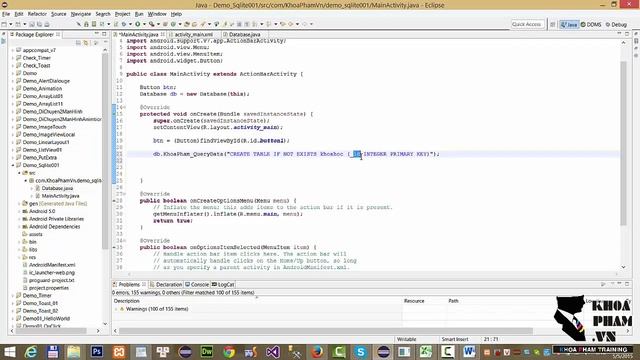 Lập trình Android - Kết nối database SQLITE (sử dụng Eclipse) смотреть онлайн