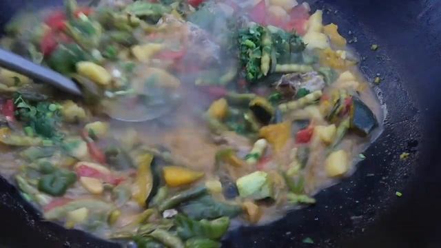 小菜园结了啥蔬菜？一个重达好几斤，配上几种蔬菜炖一锅，超好吃【百味大彭】