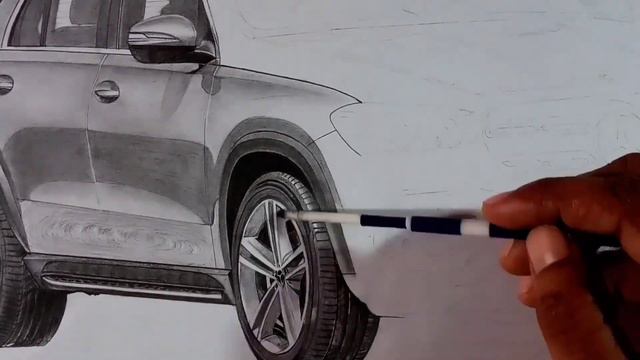 Mercedes Benz GLE Class Sketch | mercedes car drawing смотреть онлайн
