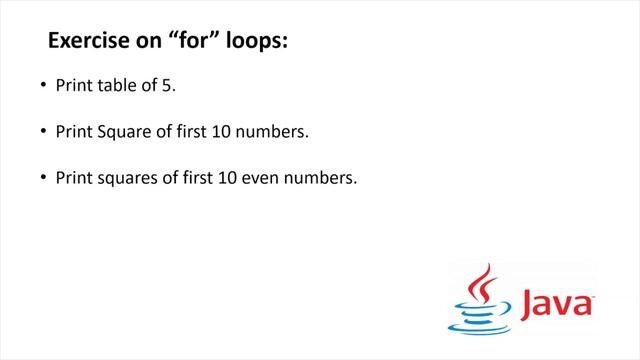 Exercise 4 : practise questions on Loops in Java | Java Tutorial смотреть онлайн