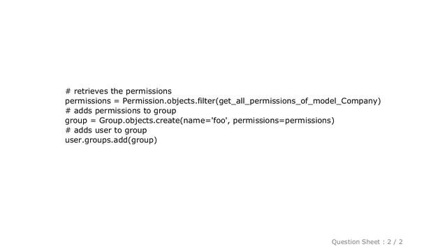 Django : How to retrieve all permissions of a specific model in django? смотреть онлайн