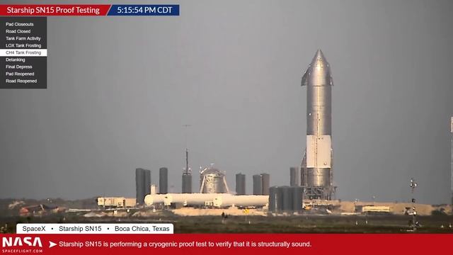 Starship SN15 Cryogenic Proof Test смотреть онлайн