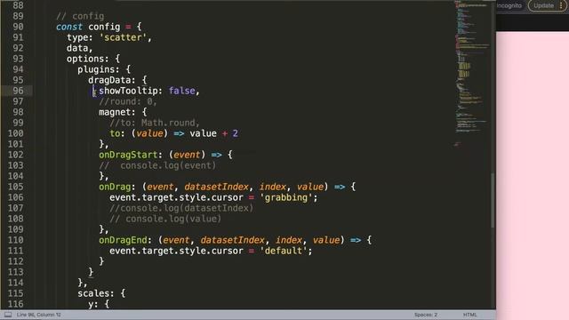 Scatter Chart With Chartjs Dragdata Plugin [chartjs-plugin-dragdata] in chart js | Part 8 смотреть онлайн