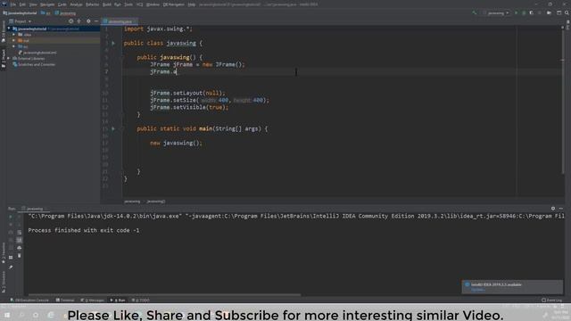 #2 How to Create JFrame Java Swing with GUI Software development tutorial 2021. смотреть онлайн