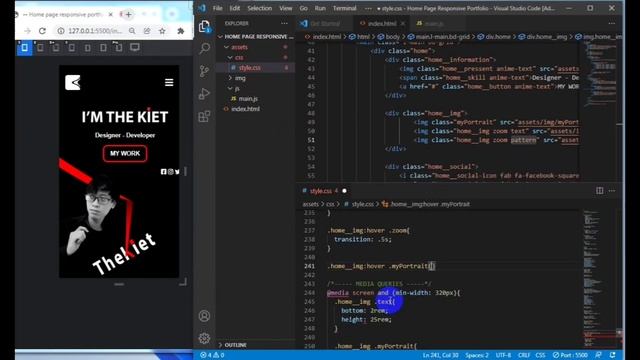 RESPONSIVE Personal PORTFOLIO Website HTML CSS And JAVASCRIPT | Mobile First смотреть онлайн