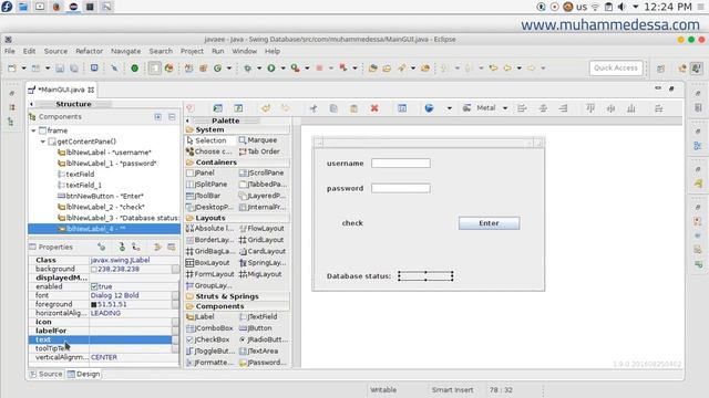 3 JAVA Swing GUI with MySQL смотреть онлайн