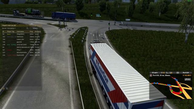 Euro Truck Simulator 2 TruckersMP - Катаюсь по дороге дураков смотреть онлайн