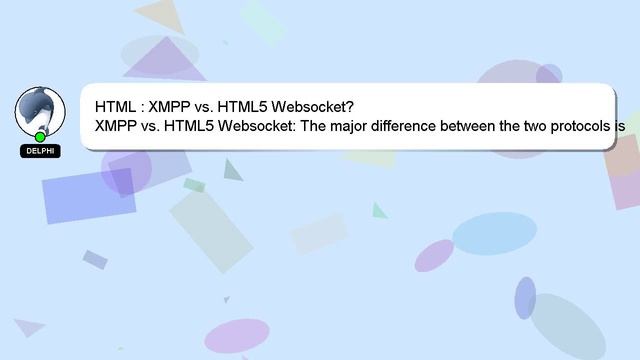 HTML : XMPP Vs. HTML5 Websocket?