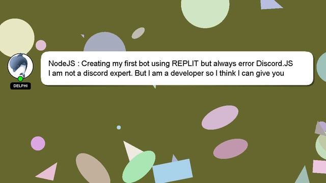 NodeJS : Creating my first bot using REPLIT but always error Discord.JS смотреть онлайн