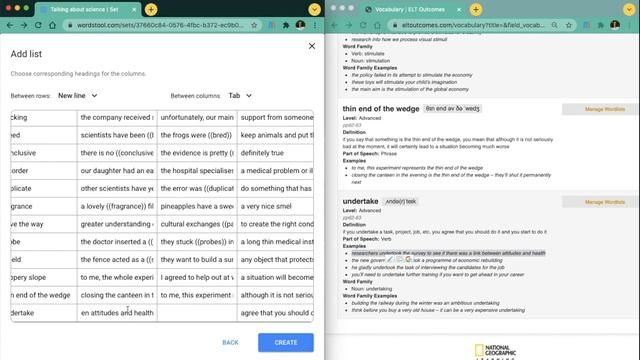 Наборы слов на WordsTool из Outcomes Vocabulary Builder смотреть онлайн